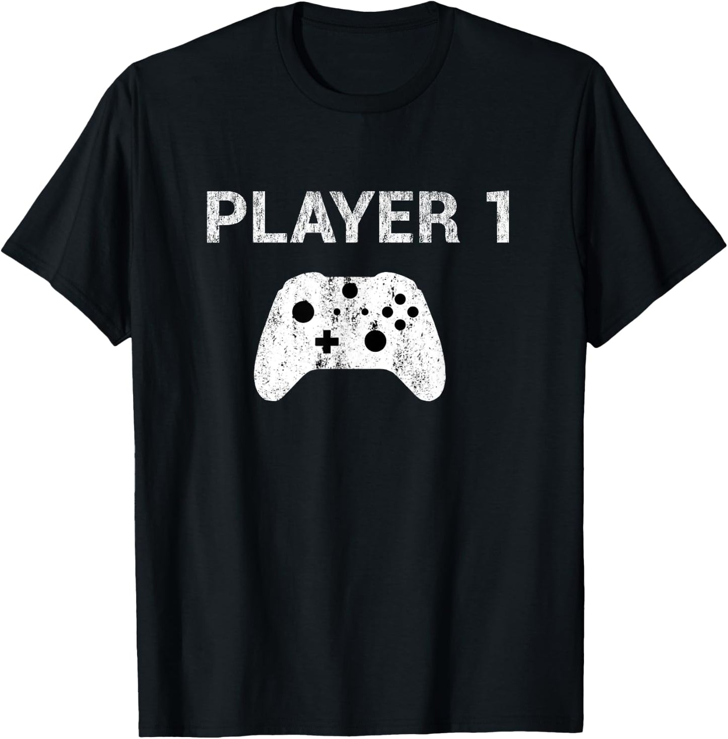 Player 1 Shirt Video Game Costume Gamer Men Women Kids T-Shirt - T-Shirt | Black