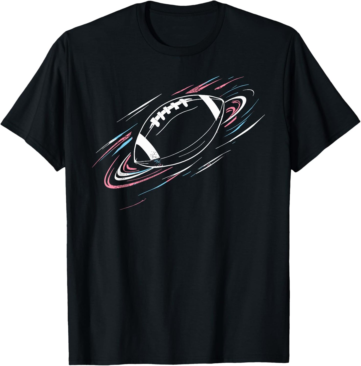 American Football Minimal Football Graphic T-Shirt - T-Shirt | Black