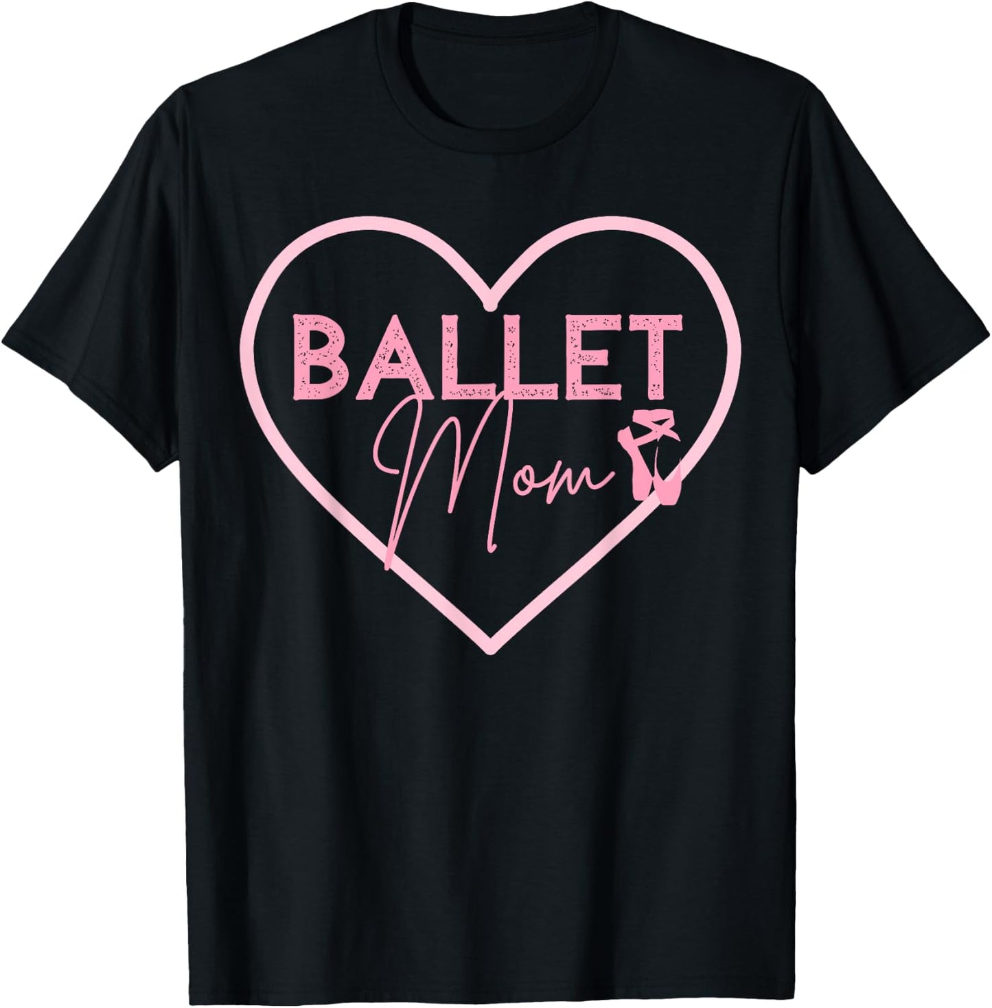 Ballet Mom Shirt Dance Mom Gift Pink Ballerina T-Shirt - T-Shirt | Black