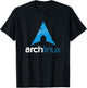 Arch Linux with tagline and Logo Open Source Os T-Shirt - T-Shirt | Black