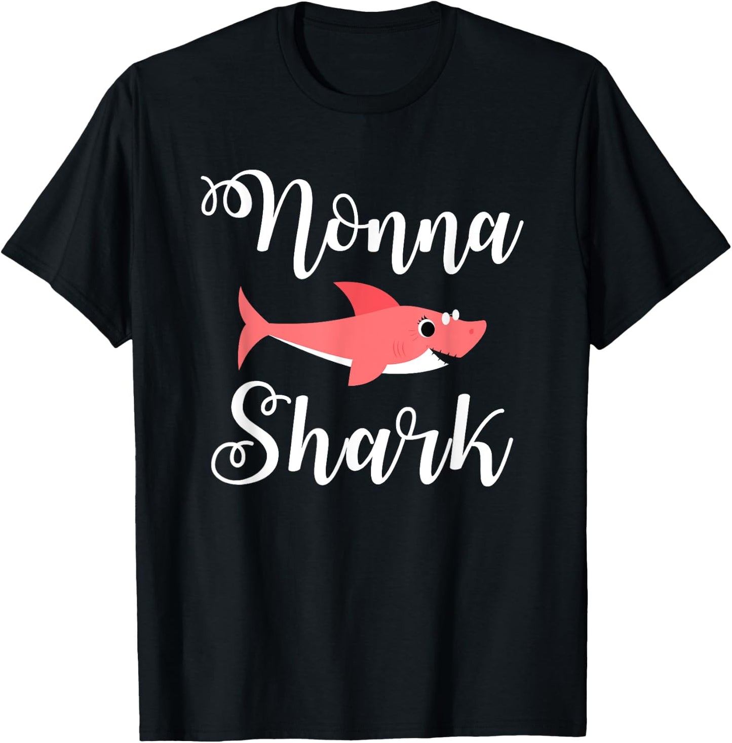 Nonna Shark Funny Italian Grandma Novelty Shirt T-Shirt - T-Shirt | Black