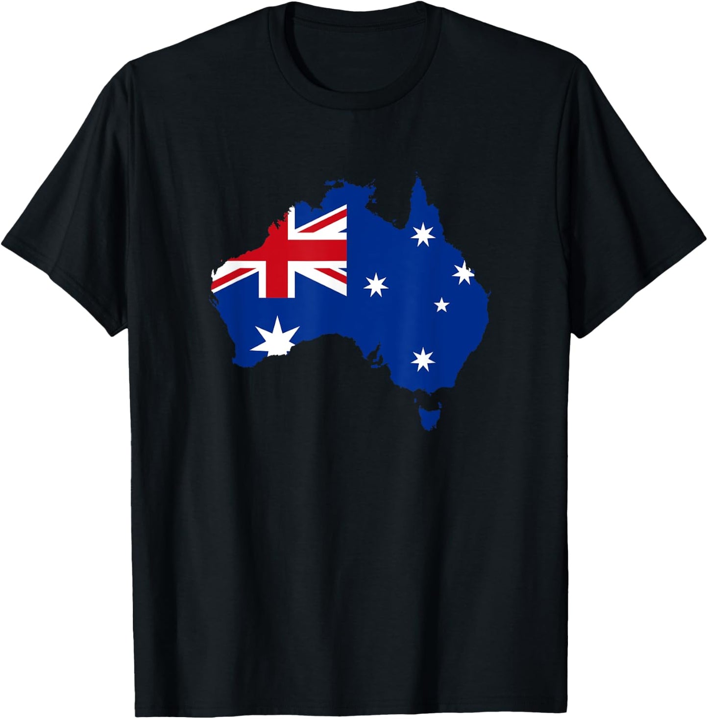 Australia Down Under Classic Australian Flag Map Gift T-Shirt - T-Shirt | Black
