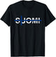 Suomi Finland Finnish Flag Nordic Cross Travel Europe North T-Shirt - T-Shirt | Black