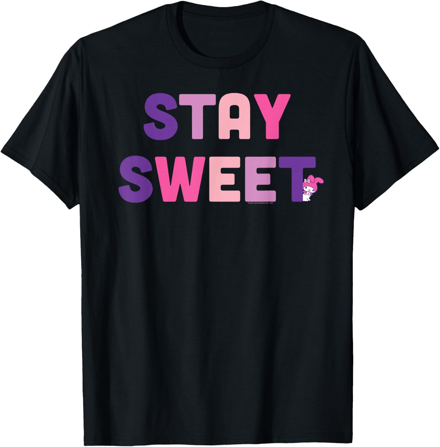 My Melody Stay Sweet T-Shirt - T-Shirt | Black