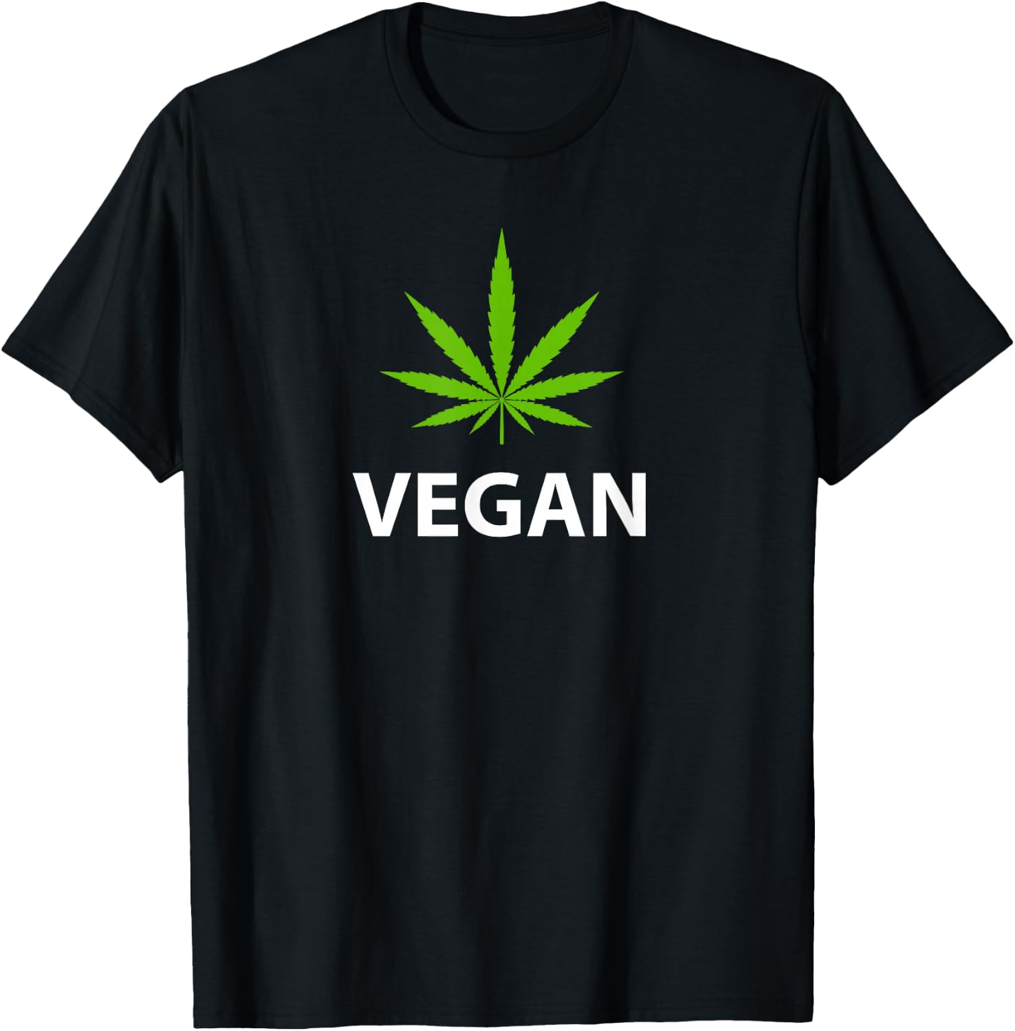 Marijuana Plant Leaf Pro Weed Vegan T-Shirt - T-Shirt | Black