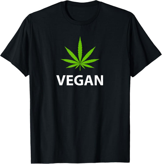Marijuana Plant Leaf Pro Weed Vegan T-Shirt - T-Shirt | Black