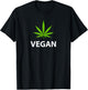 Marijuana Plant Leaf Pro Weed Vegan T-Shirt - T-Shirt | Black