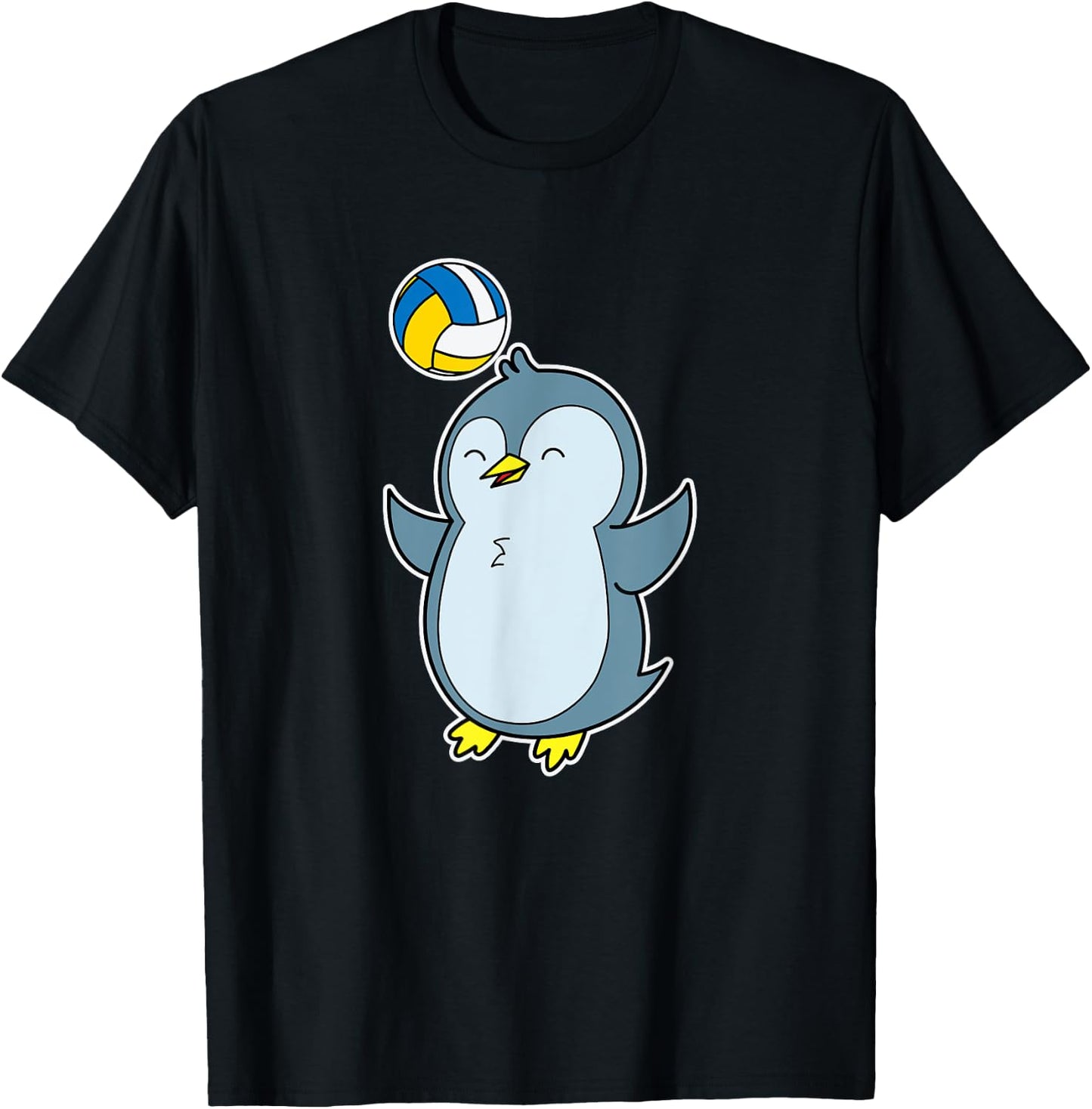 Penguin plays Volleyball T-Shirt - T-Shirt | Black
