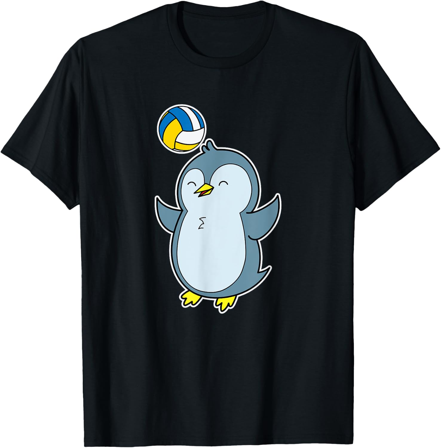 Penguin plays Volleyball T-Shirt - T-Shirt | Black