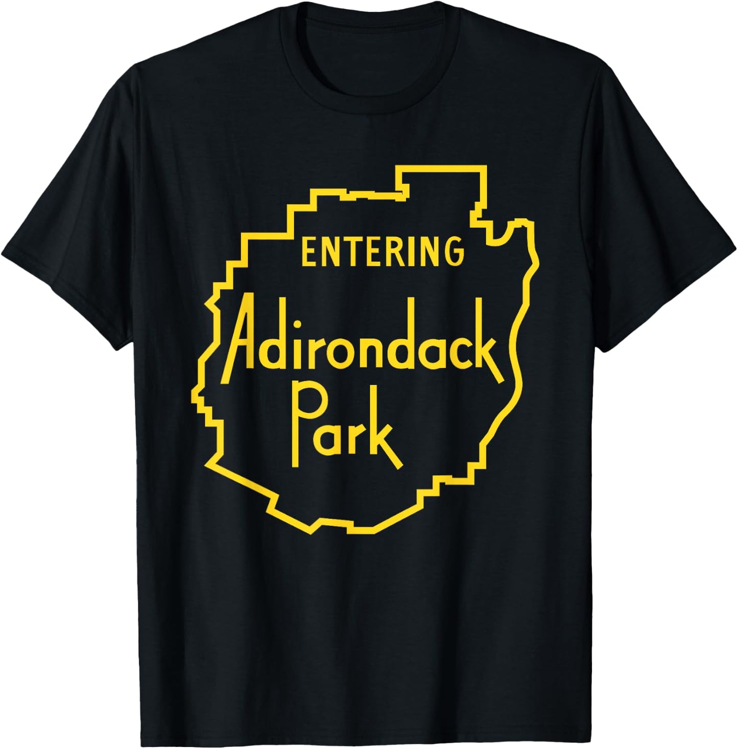 Entering Adirondack Park Sign T shirt T-Shirt - T-Shirt | Black