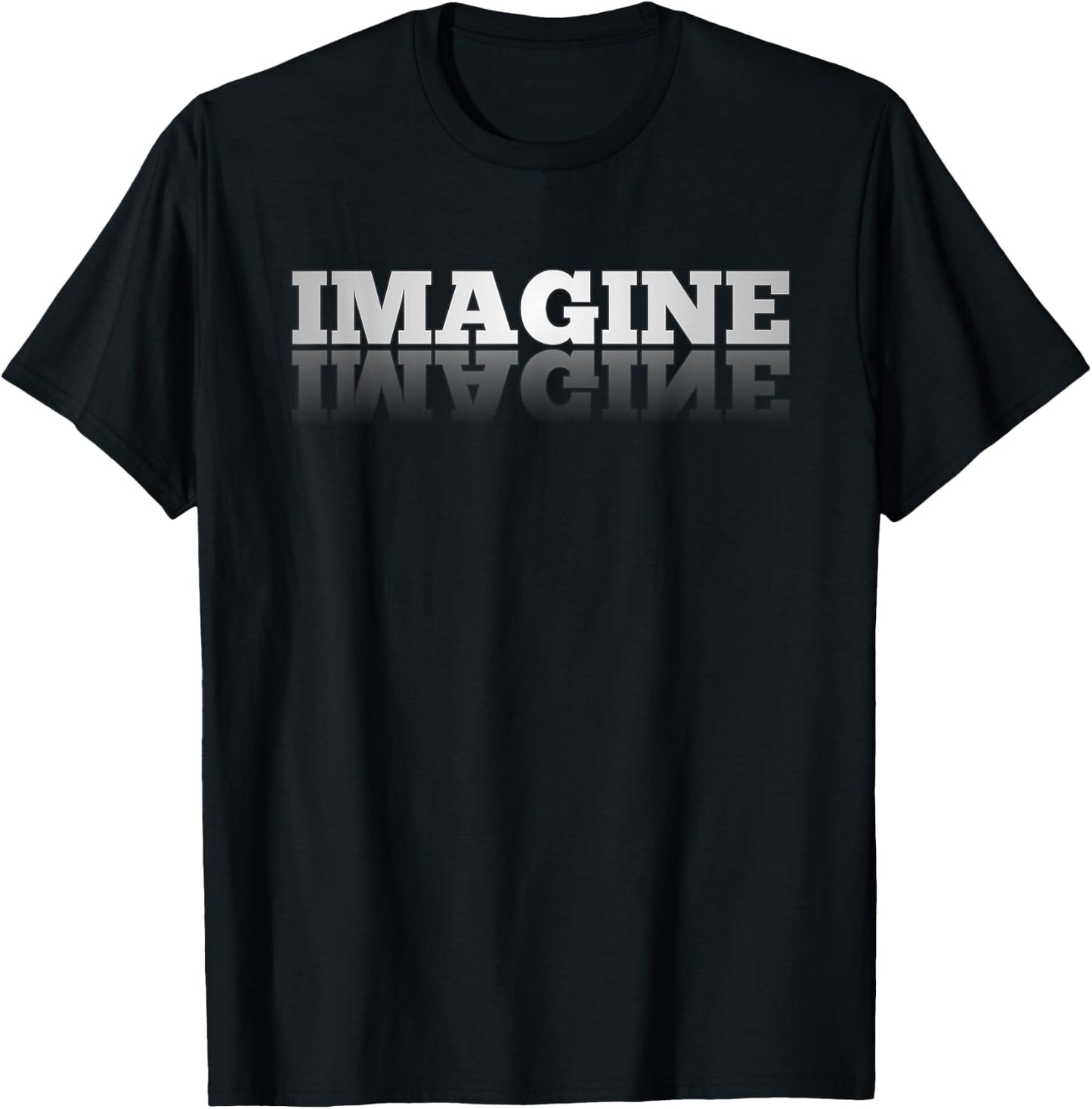 Imagine Shirt Vintage Peace Motivational Mom Dad Kids Gift T-Shirt - T-Shirt | Black