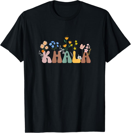 Khala Cool aunt Ever Gift Pakistan Arab the fun Khala T-Shirt - T-Shirt | Black