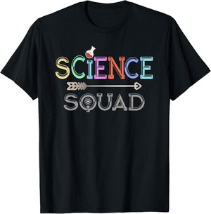 SCIENCE SQUAD Teacher Student Technology Engineer Team STEM T-Shirt - T-Shirt | Black