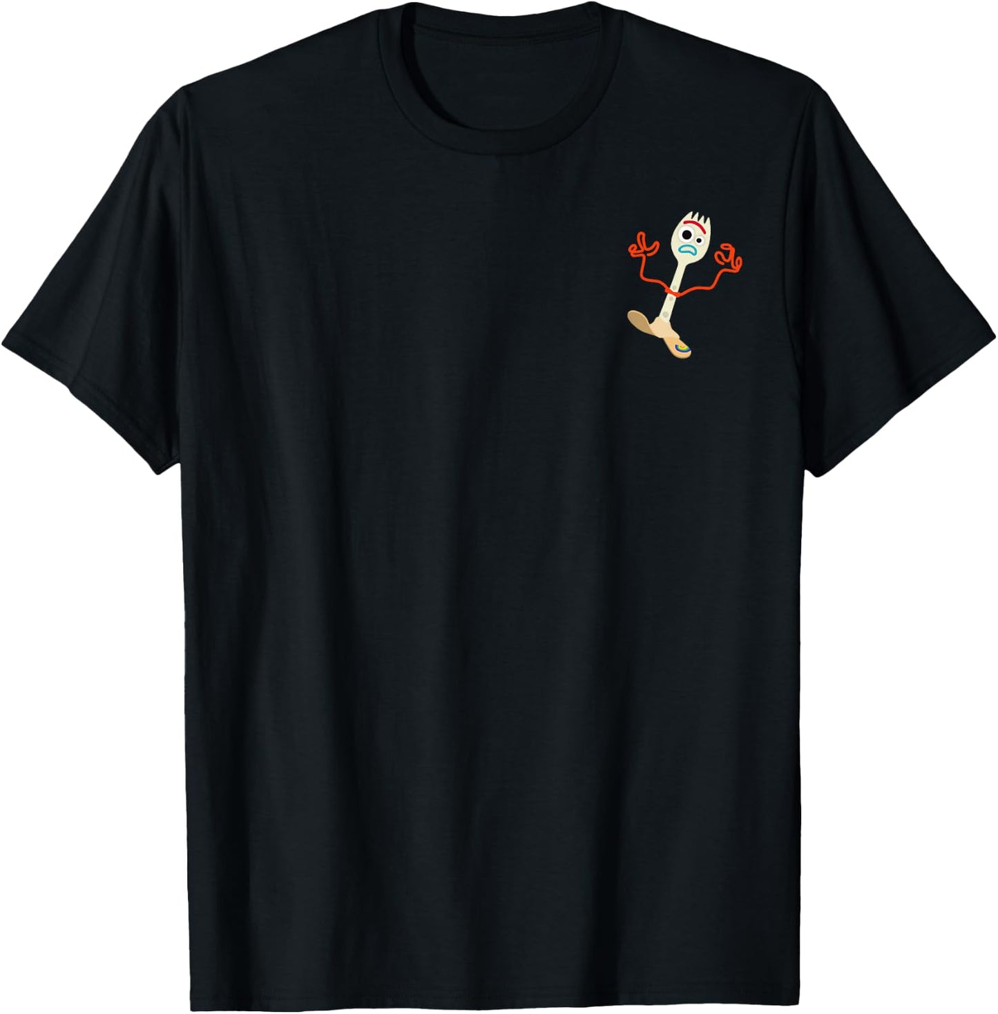 Disney Pixar Toy Story 4 Forky Left Chest T-Shirt - T-Shirt | Black