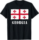 Georgian Flag Republic of Georgia T-Shirt - T-Shirt | Black