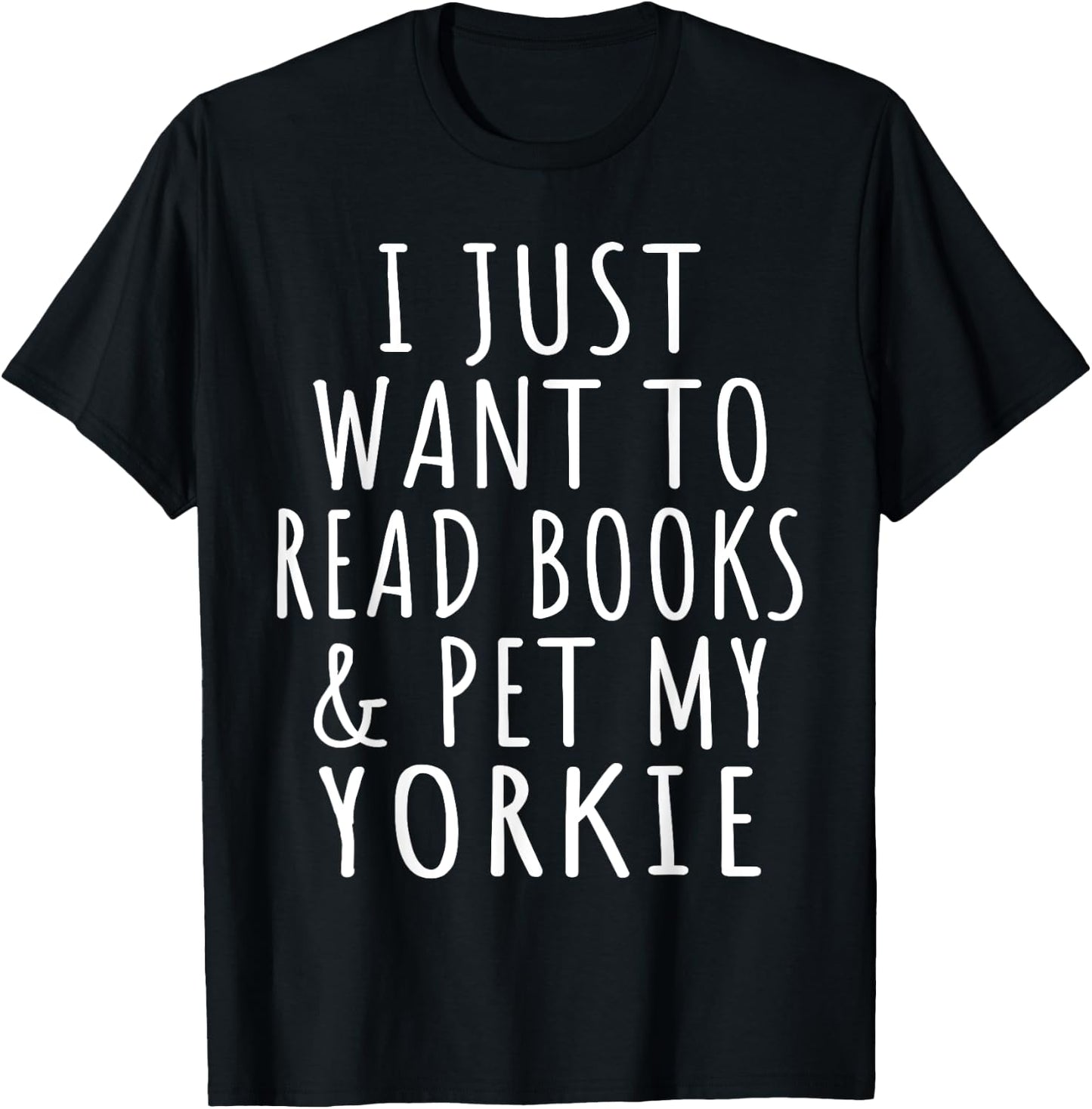 Yorkie Mama Read Books & Pet My Yorkie Terrier Mom Dog Lover Men Women T-Shirt - T-Shirt | Black