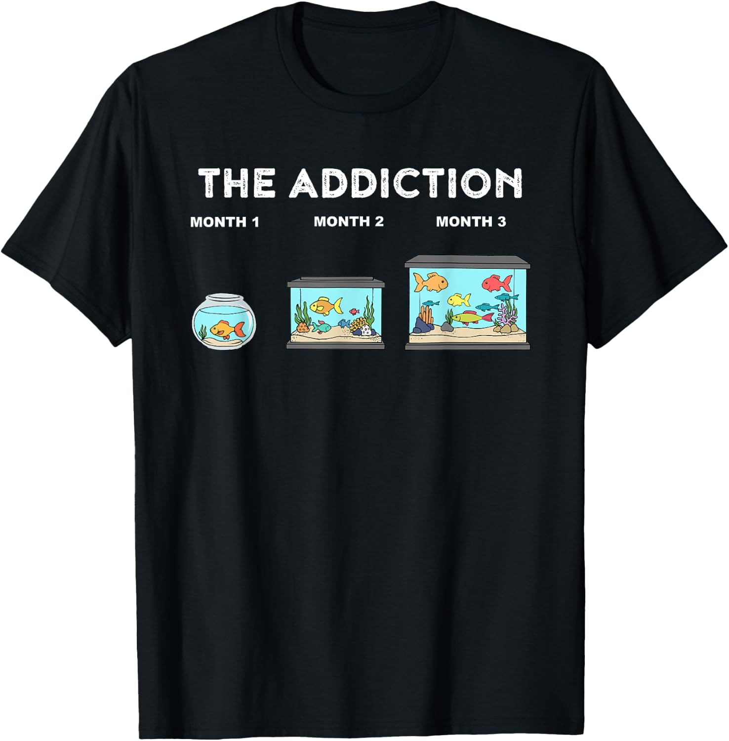 Fish Keeper - Aquarium Lover Gifts & Gift Ideas Adult Classic Fit Black Aquarium Addiction Funny Aquarium T-Shirt - T-Shirt | Black