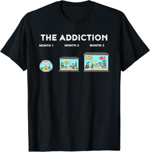Fish Keeper - Aquarium Lover Gifts & Gift Ideas Adult Classic Fit Black Aquarium Addiction Funny Aquarium T-Shirt - T-Shirt | Black