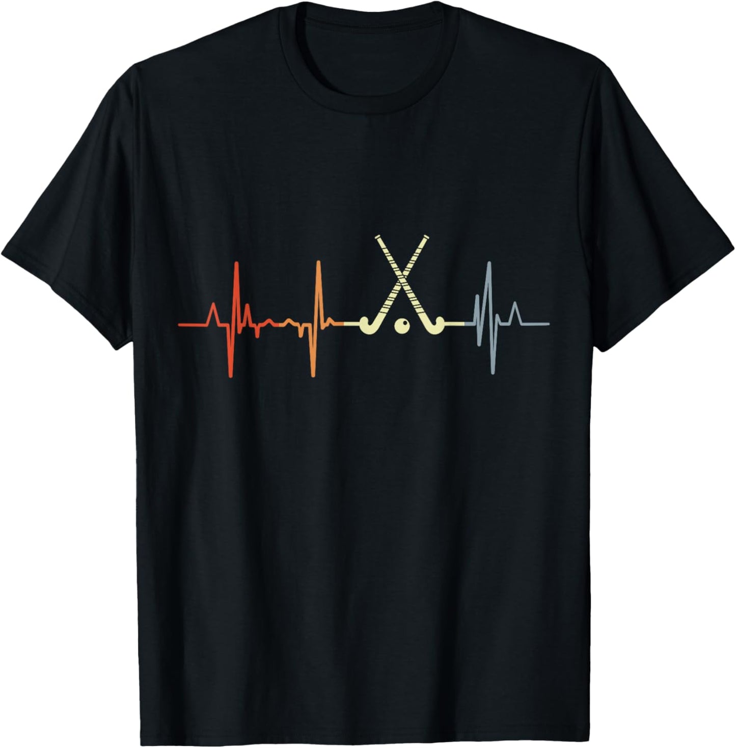 Field Hockey Heart Rate T-Shirt - T-Shirt | Black