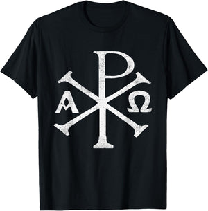 Chi Rho Christogram Greek Good Chrismon Jesus Christ T-Shirt - T-Shirt | Black