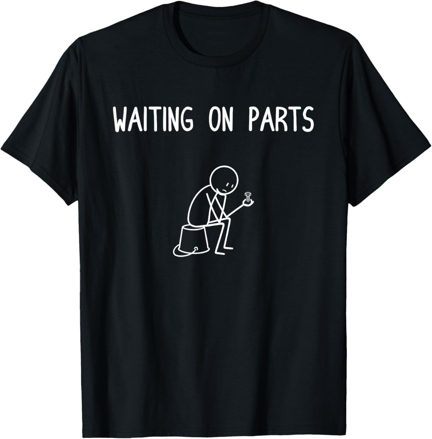 Mechanic Men Auto Repair Waiting on Parts Car Technician T-Shirt - T-Shirt | Black