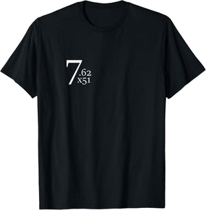 7.62 x 51 NATO cartridge shirt T-Shirt - T-Shirt | Black