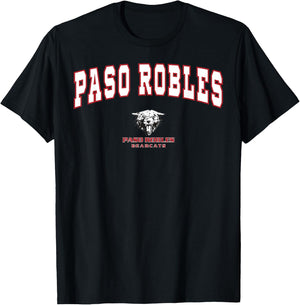 Paso Robles High School Bearcats C2 T-Shirt - T-Shirt | Black
