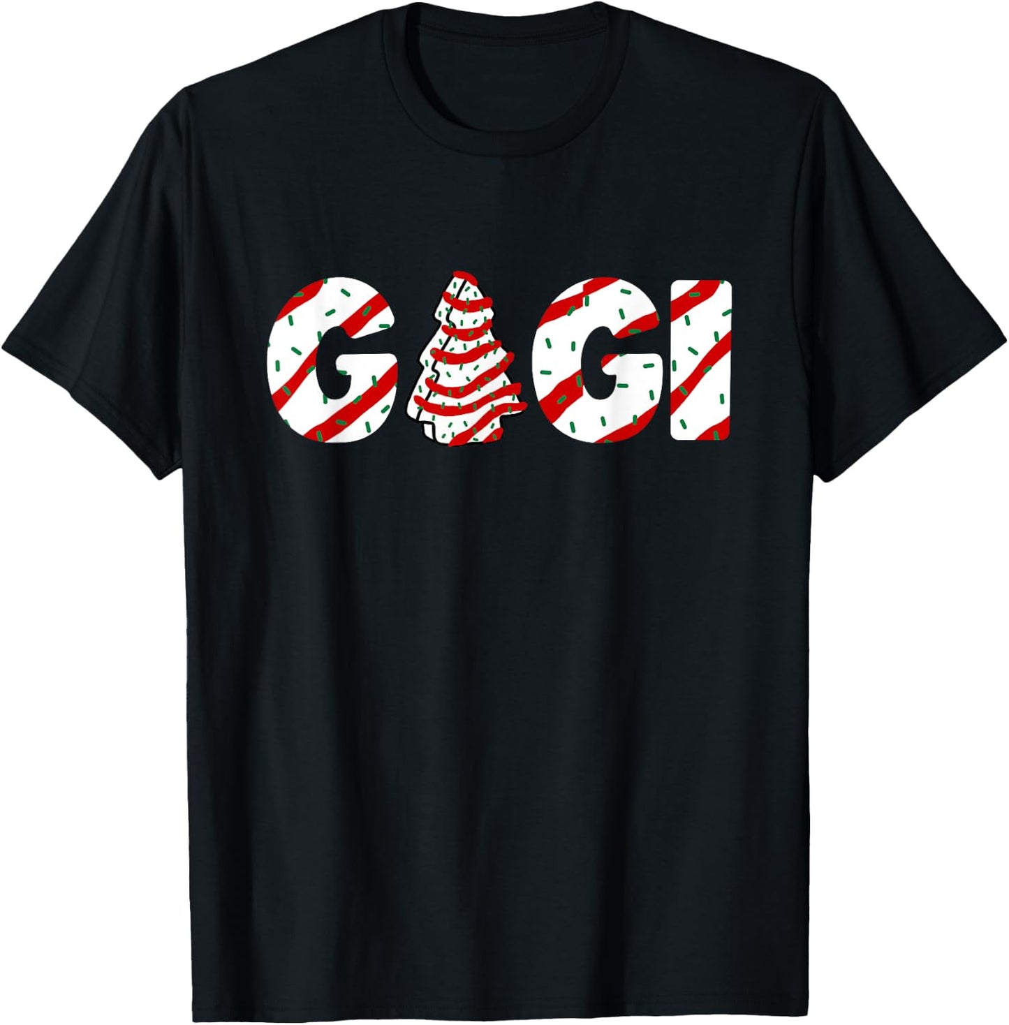 Christmas Tree Cake Matching Family Party Pajama Gigi T-Shirt - T-Shirt | Black