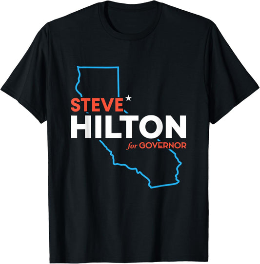 Steve Hilton for California Governor 2026 Republican CA T-Shirt - T-Shirt | Black