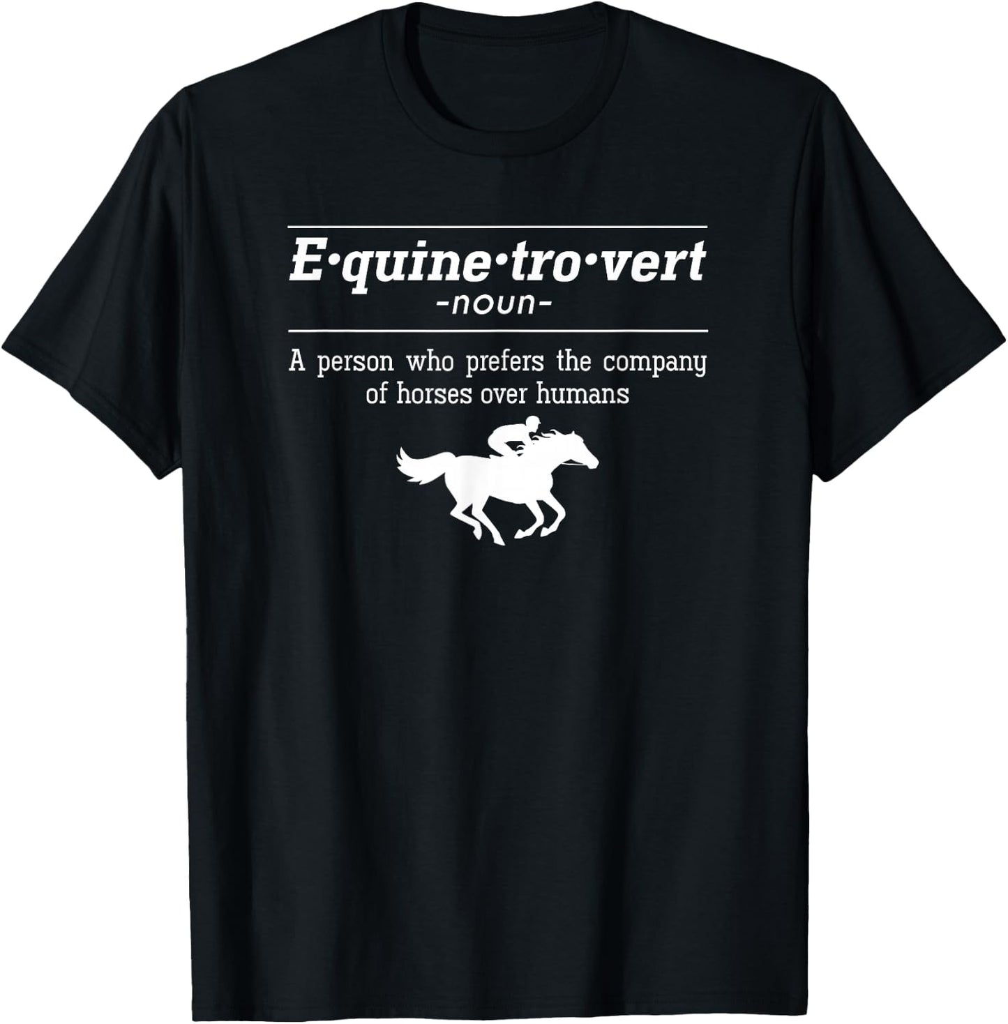 Equinetrovert Horse Definition T-Shirt - T-Shirt | Black