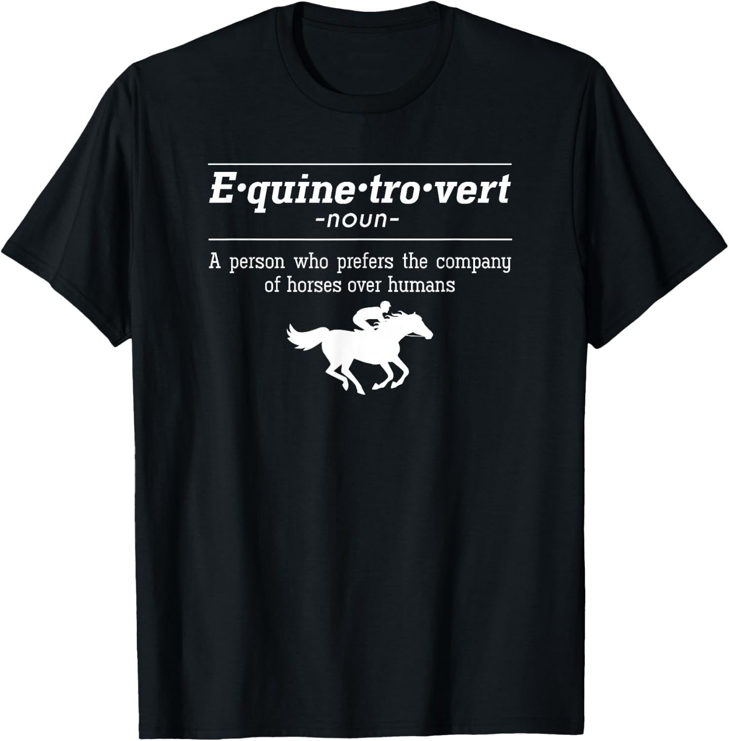 Equinetrovert Horse Definition T-Shirt - T-Shirt | Black