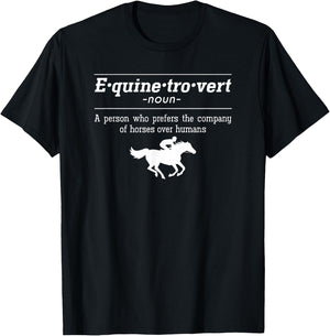 Equinetrovert Horse Definition T-Shirt - T-Shirt | Black