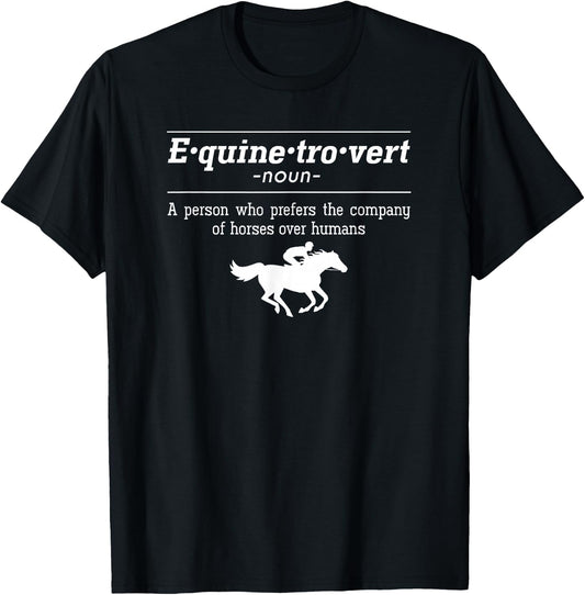 Equinetrovert Horse Definition T-Shirt - T-Shirt | Black