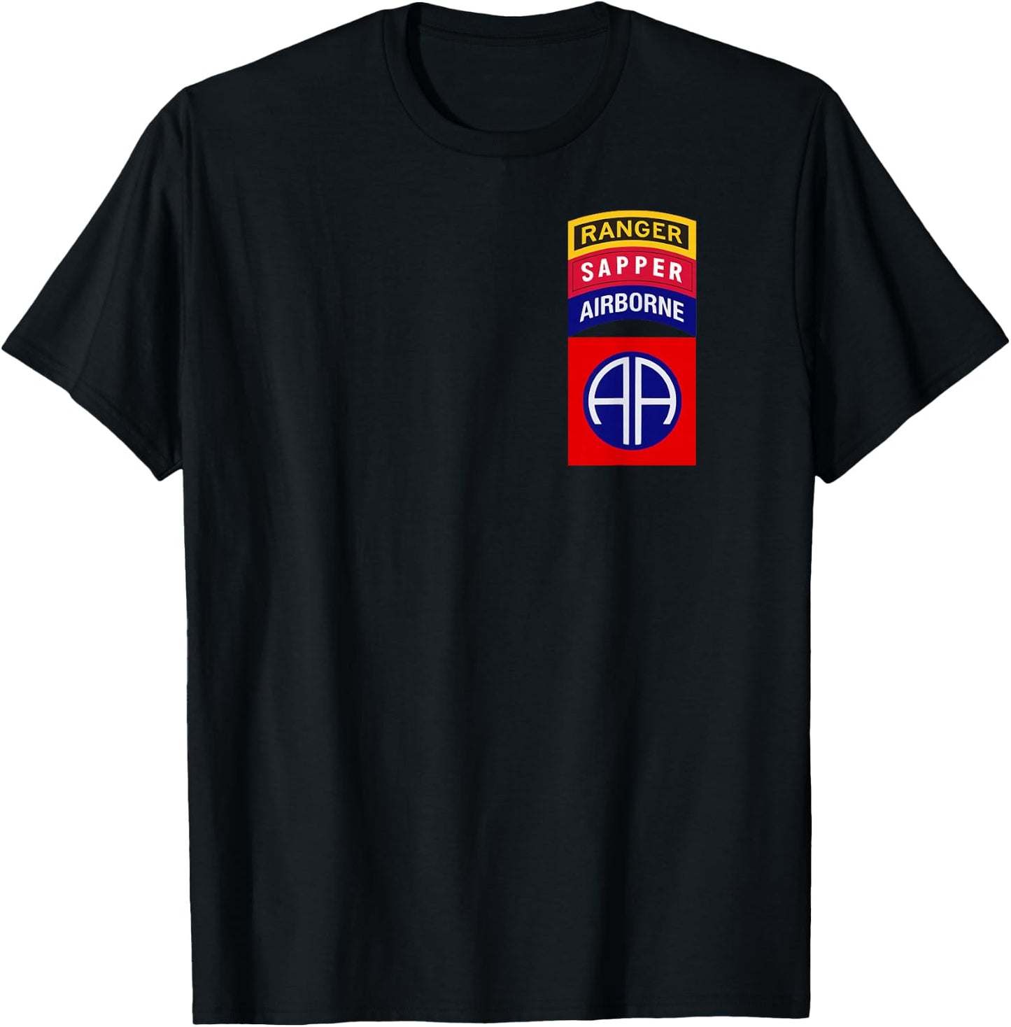 82nd Airborne Shirt - Ranger Sapper Tab Shirt "Classic" T-Shirt - T-Shirt | Black