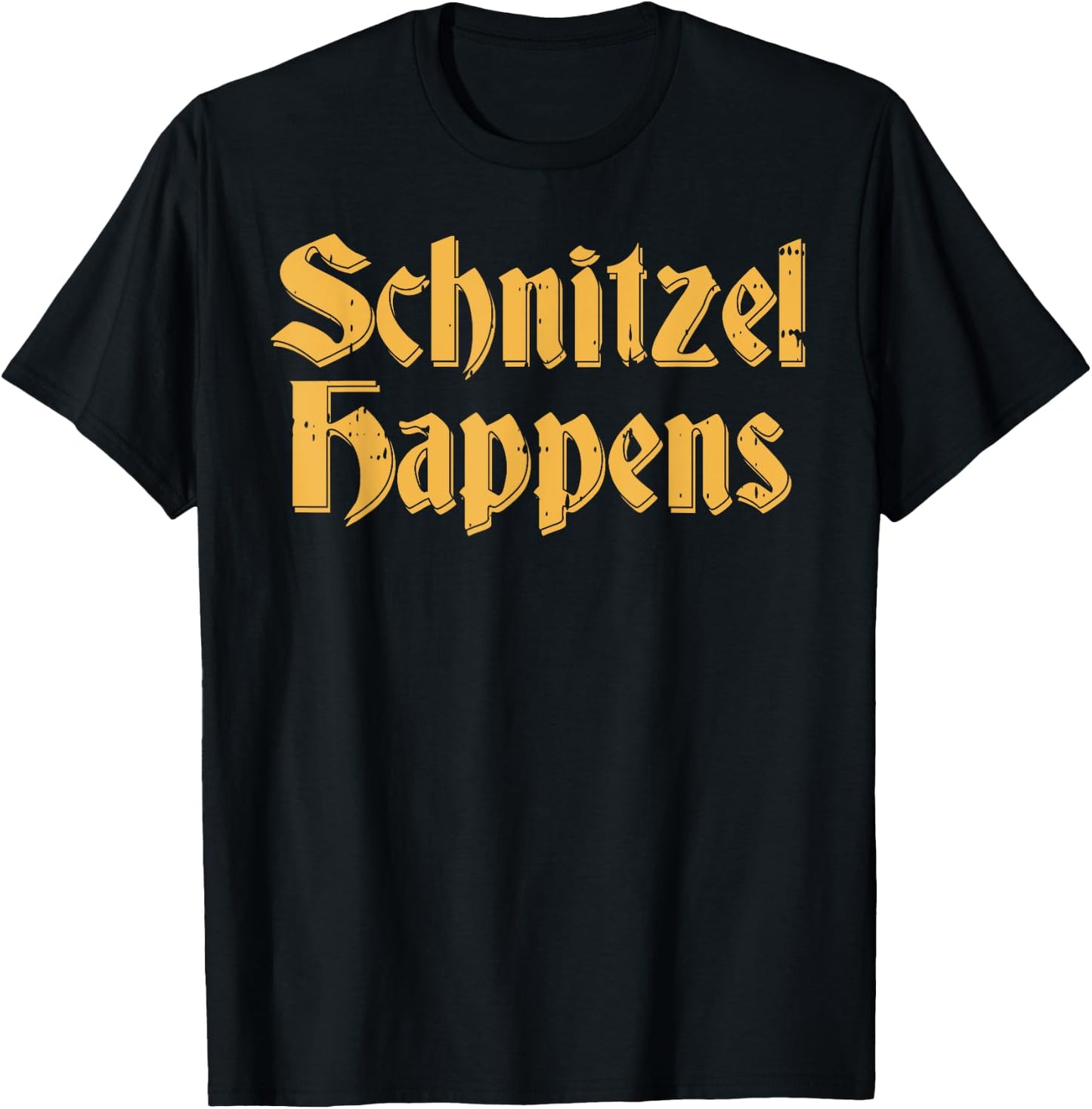 Schnitzel Happens Funny Vintage Oktoberfest German T-Shirt - T-Shirt | Black