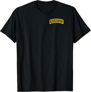 US Army Ranger Tab - Airborne Ranger - RLTW T-Shirt - T-Shirt | Black