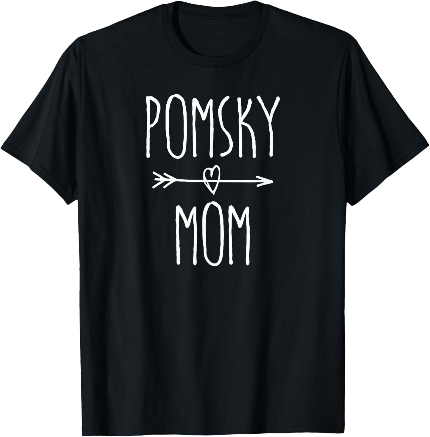 Pomsky Mom Cute Pomeranian Husky Dog Lover Gift T-Shirt - T-Shirt | Black