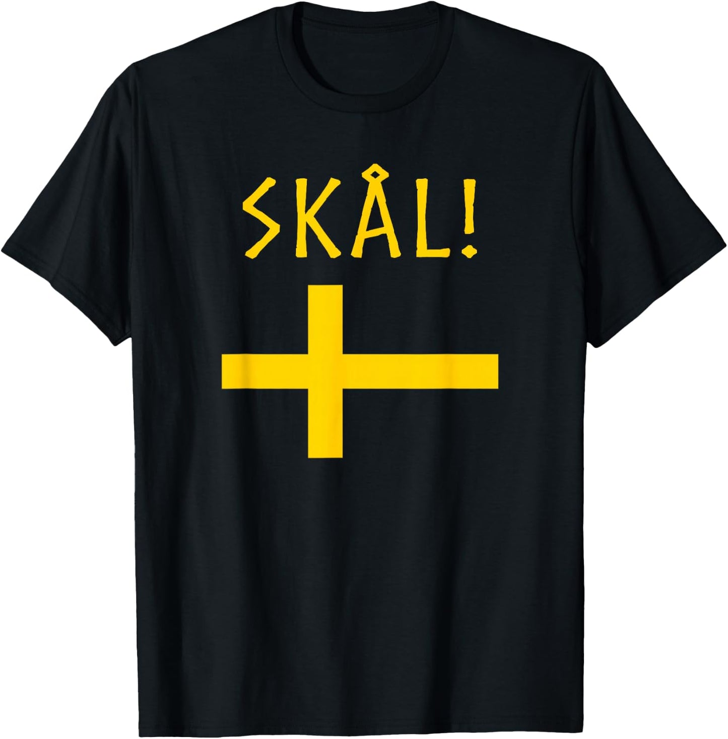 Cheers In Swedish Souvenir Flag Of Sweden Gifts Funny Scale T-Shirt - T-Shirt | Black
