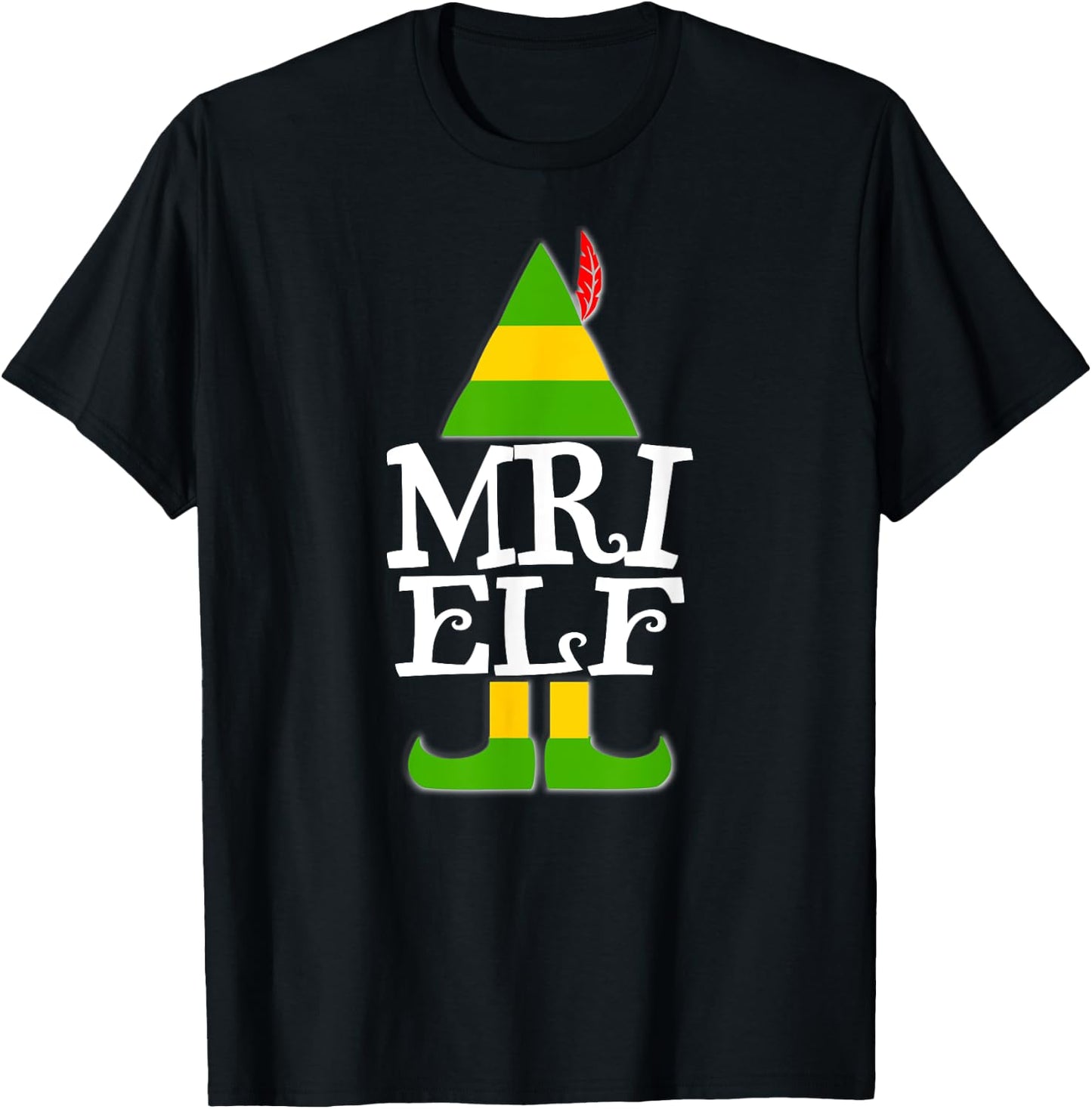 MRI ELF Christmas T Shirt Magnetic Resonance Imaging T-Shirt - T-Shirt | Black
