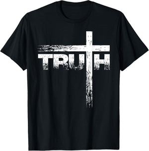 Christian Truth and Cross Christian Cross Shirt T-Shirt - T-Shirt | Black