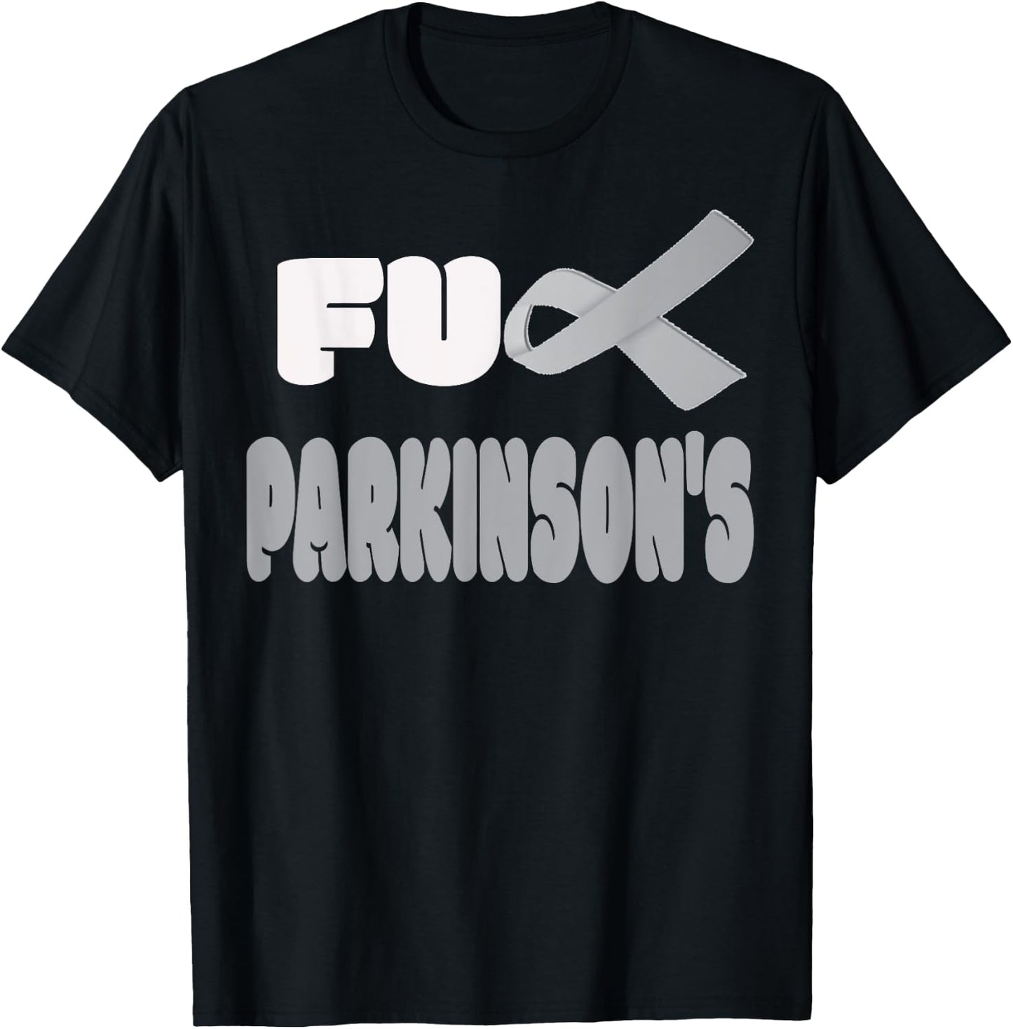 Fuck Parkinson's Disease Warrior Awareness Faith T-Shirt - T-Shirt | Black