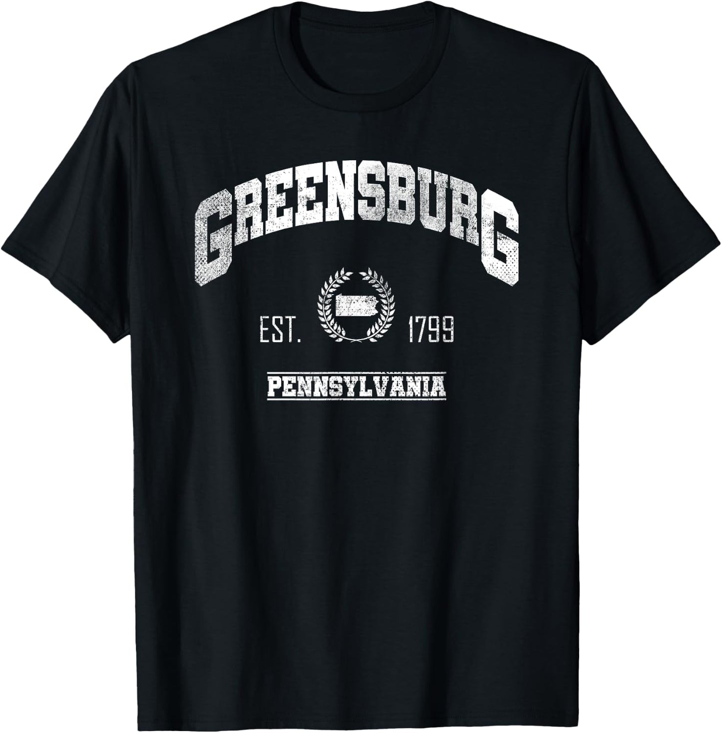 Greensburg PA | Pennsylvania | Vintage Throwback T-Shirt - T-Shirt | Black