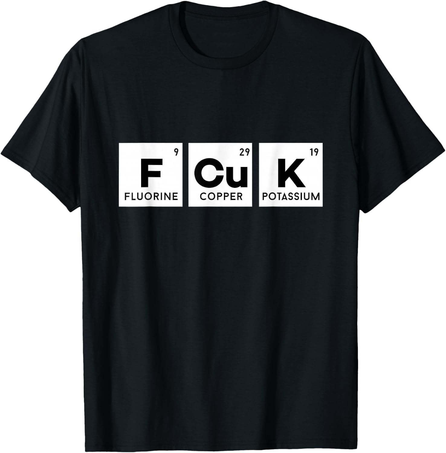FCUK Chemistry Periodic Table Regular Fit Shirt T-Shirt - T-Shirt | Black