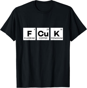 FCUK Chemistry Periodic Table Regular Fit Shirt T-Shirt - T-Shirt | Black