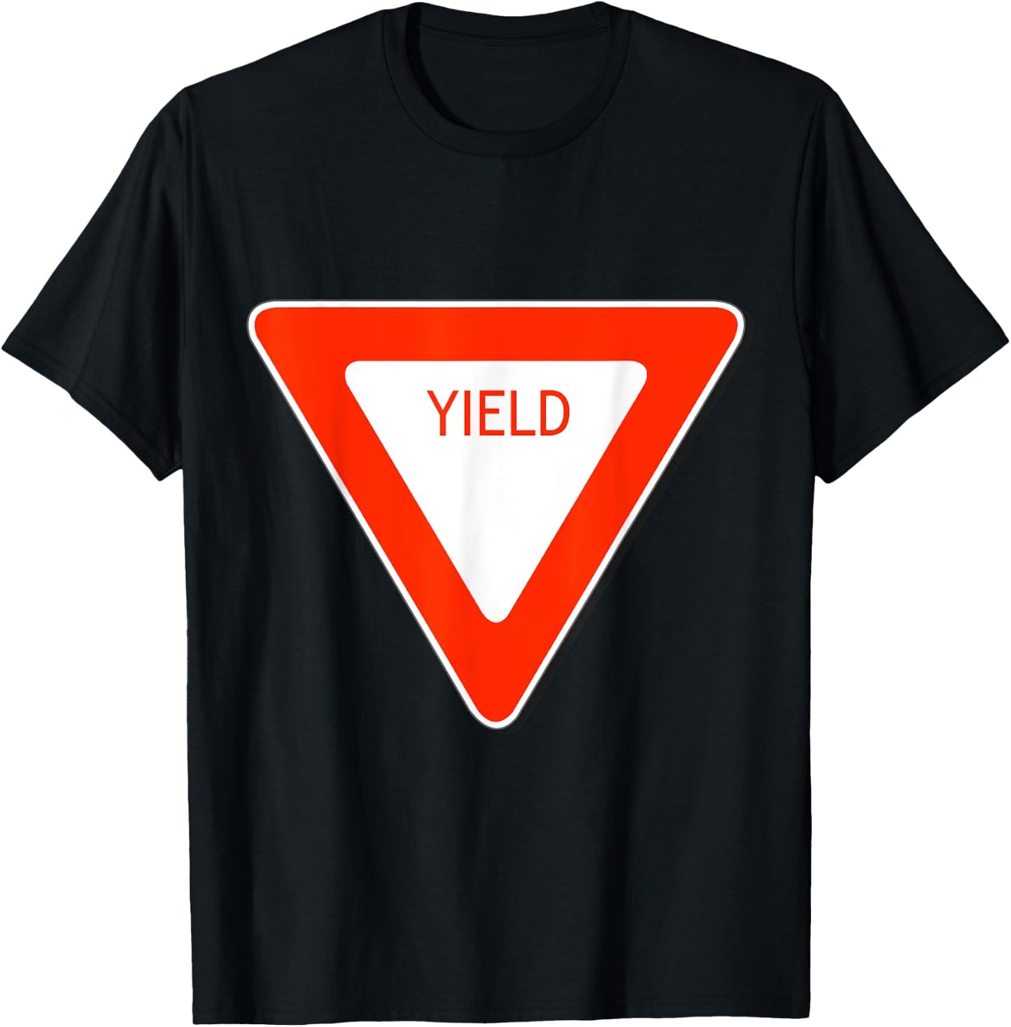 Yield Sign Simple Easy Halloween Costume T-Shirt - T-Shirt | Black