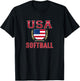 USA Softball T-Shirt - T-Shirt | Black