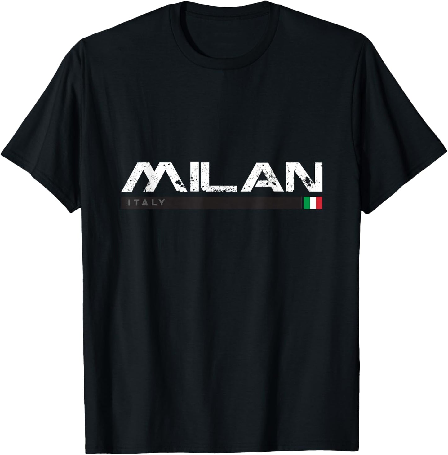 Milan Italy Retro Vintage T-Shirt - T-Shirt | Black