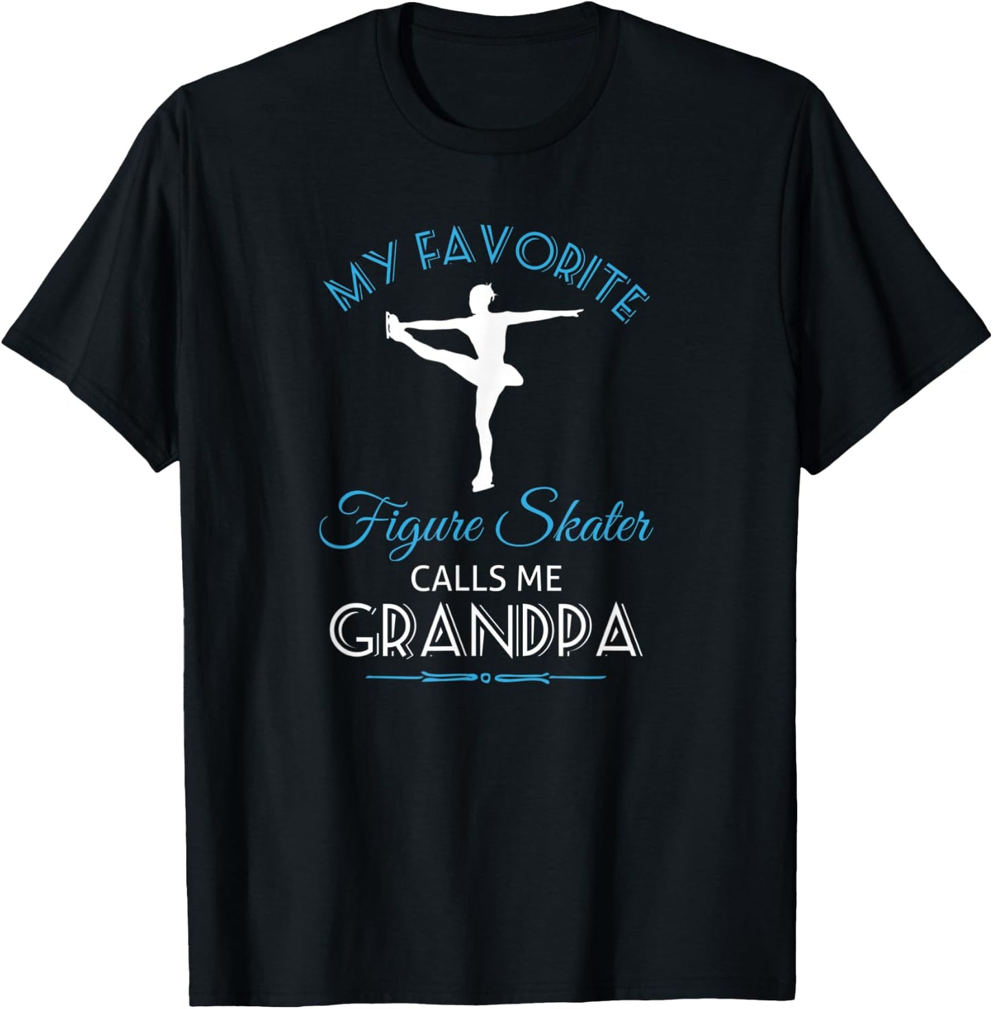 Ice Skating Grandpa T Shirt - Figure Skater T-Shirt - T-Shirt | Black