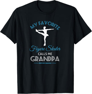 Ice Skating Grandpa T Shirt - Figure Skater T-Shirt - T-Shirt | Black