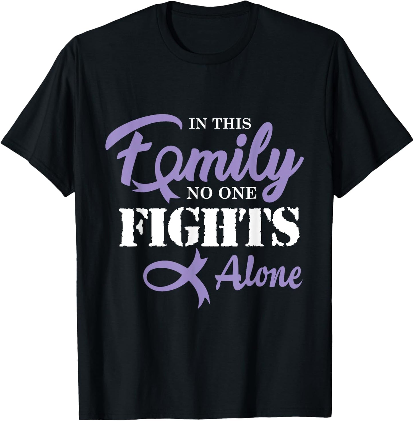 Testicular Cancer Fight Cancer Ribbon T-Shirt - T-Shirt | Black